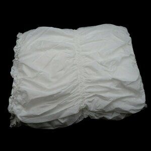 Simply Shabby Chic TWIN Solid White Ruched Smocked Duvet Cover Rachel Ashwell